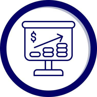 Dolar. Web simgesi basit illüstrasyon