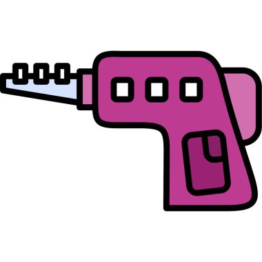 elektrikli silah ikonu vektör illüstrasyonu