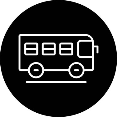 bus simgesi, vektör illüstrasyonu