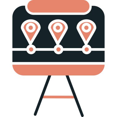 Harita işaretleyici vektör illüstrasyonuName