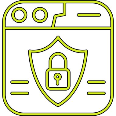 Güvenli güvenli simge. Beyaz arkaplanda izole edilmiş web tasarımı için ana güvenlik kalkanı vektör simgesi