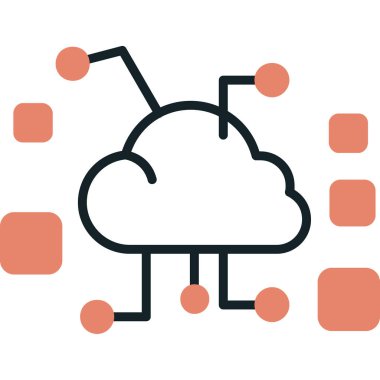 ağ bulutu vektör illüstrasyonu