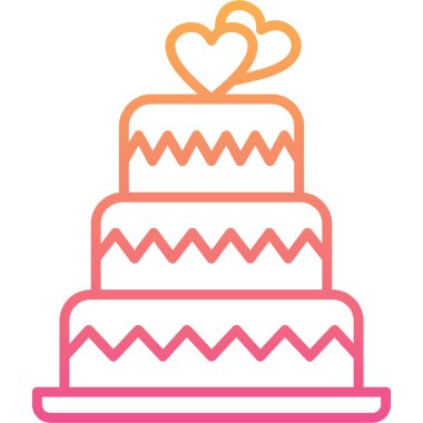 Kek. Web simgesi basit illüstrasyon