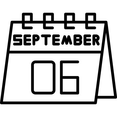 Takvim Eylül ikonu tasarımı