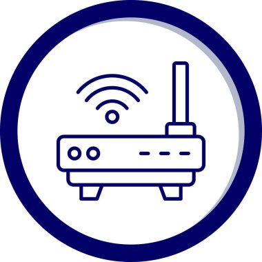 Kablosuz. Web simgesi basit illüstrasyon