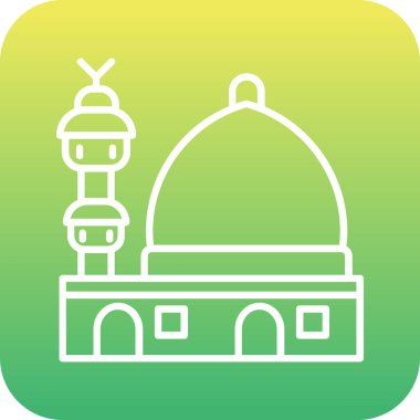 Güzel Cami Çizgisi Vektör Simgesi