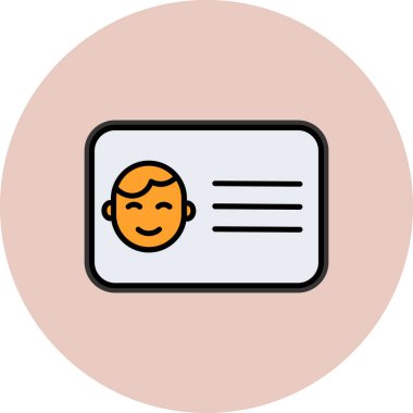 Kağıt kartı olan bir adamın vektör çizimi