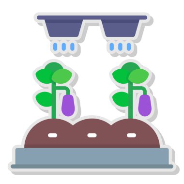 bitki simgesi, vektör illüstrasyonu beyaz arkaplanda izole edildi