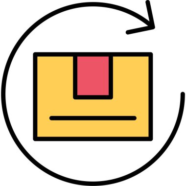 dağıtım paketi simgesi, vektör illüstrasyonu