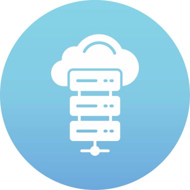 Bulut. Web simgesi basit illüstrasyon