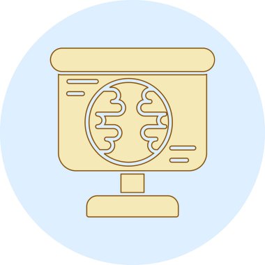 Bir dünya simgesinin vektör illüstrasyonu