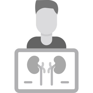 Ultrason ile insan vücudu, düz tasarım simgesi