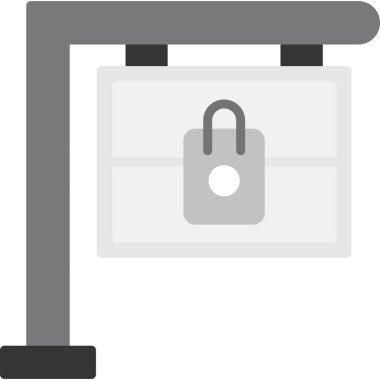 asma kilit ikon vektör çizimi