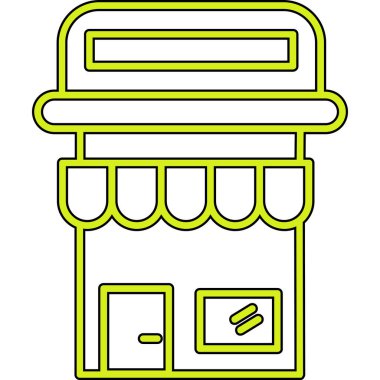 dükkan simgesi vektör illüstrasyonu