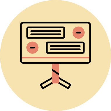 Televizyon. Web simgesi basit illüstrasyon
