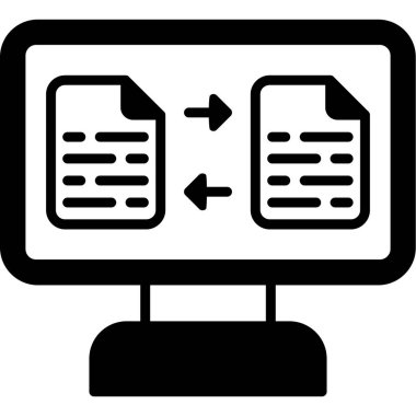 Bilgisayar. Web simgesi basit illüstrasyon