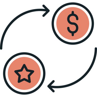 para değişimi vektör simgesi