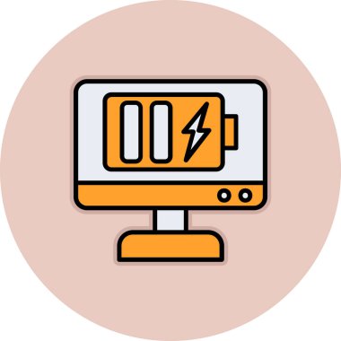 Bilgisayar. Web simgesi basit illüstrasyon