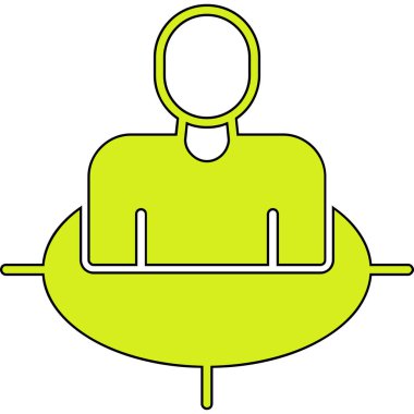 İş adamı simgesi vektör illüstrasyonu