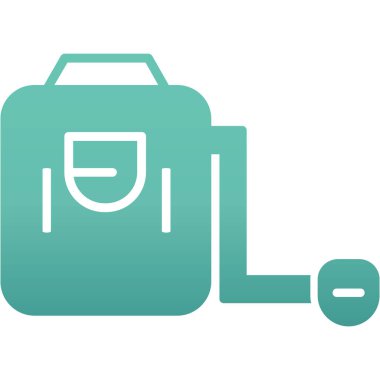 Kişisel ve ticari kullanım için sırt çantası vektör simgesi simgesi çizimi..