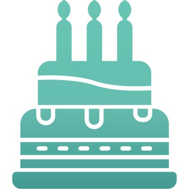 doğum günü pastası ikonu vektör illüstrasyon tasarımı