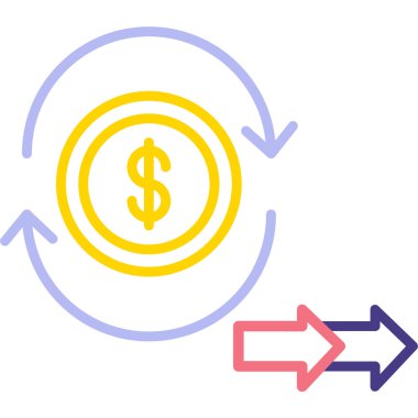 Dolar simgesi vektör illüstrasyonu