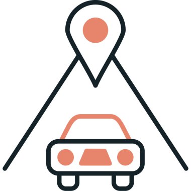 Araba ikonu. vektör illüstrasyonu