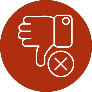 Başparmağını indir. Web simgesi basit illüstrasyon