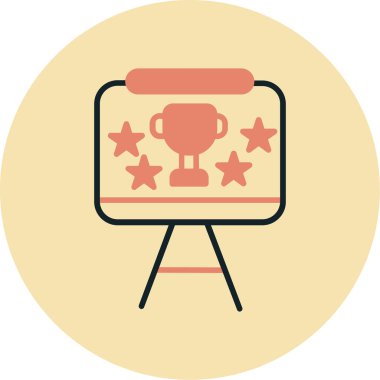 Kupa. Web simgesi basit illüstrasyon