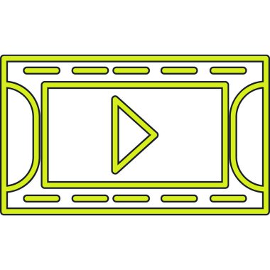 Retro televizyon ikonu. Web için televizyon vektör simgelerinin özet çizimi