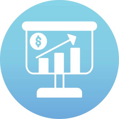 İş geliştirme grafiği simgesi. vektör illüstrasyonu