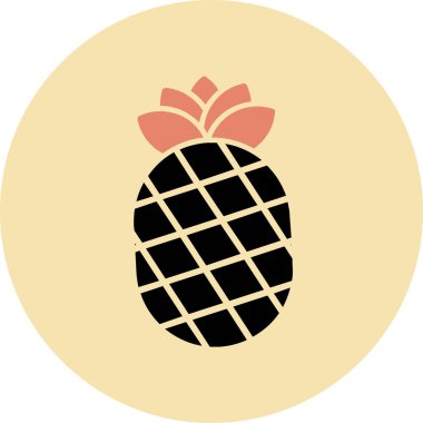 ananas simgesi, modern vektör illüstrasyon tasarımı