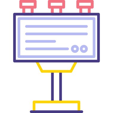 computer monitor icon. simple illustration