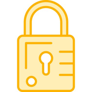 Kilit simgesini ana hatlar biçiminde kilitle