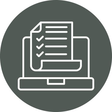 Soyut arkaplanda kontrol listesi simgesi izole edildi