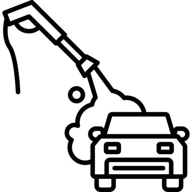 otomobil servisi simgesi ana hat biçiminde