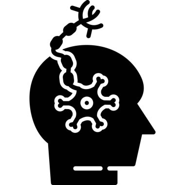 Beyin. Web simgesi basit illüstrasyon