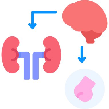 Beyin organı ikonu vektör illüstrasyonu