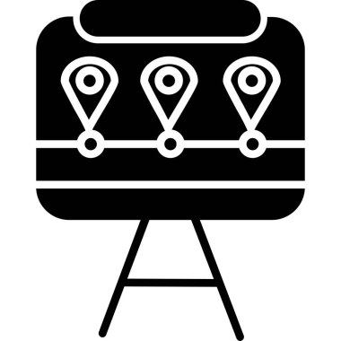 Bir harita simgesinin vektör illüstrasyonu