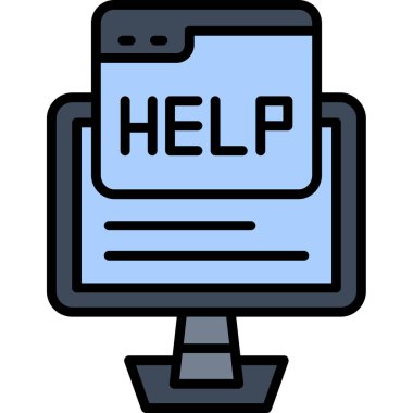 Doldurulmuş - taslak biçiminde yardım servisi simgesi ara