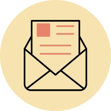 Posta simgesinin vektör illüstrasyonu