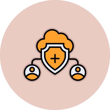 Virüse karşı kalkan ile korunma konsepti.