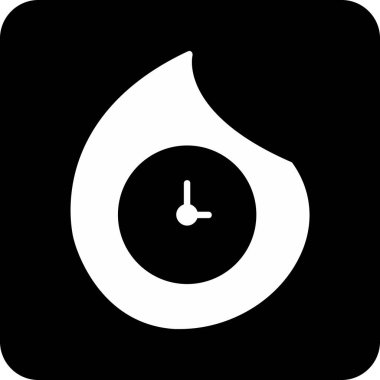 Bir saat ile beyaz arkaplan vektör illüstrasyonu