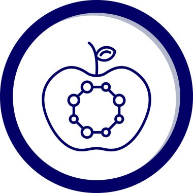 Elma. Web simgesi basit illüstrasyon