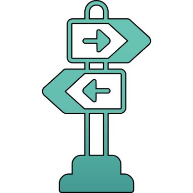 Yol işaretleri simgesi. vektör illüstrasyonu