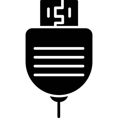 Mikrofon. Web simgesi basit illüstrasyon