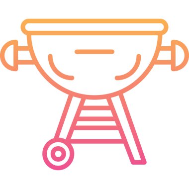 Barbekü ikonu vektör illüstrasyonu