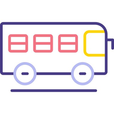 bus simgesi vektör illüstrasyonu