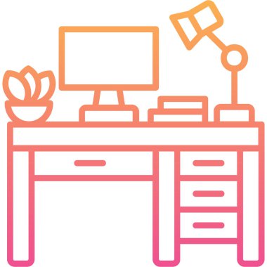 masa simgesi vektör illüstrasyonu