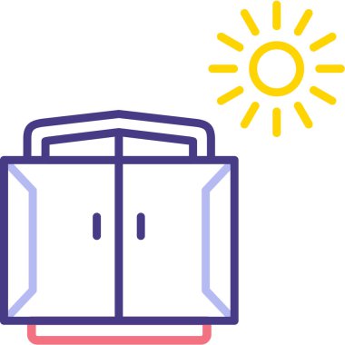 Kutu. Web simgesi basit illüstrasyon